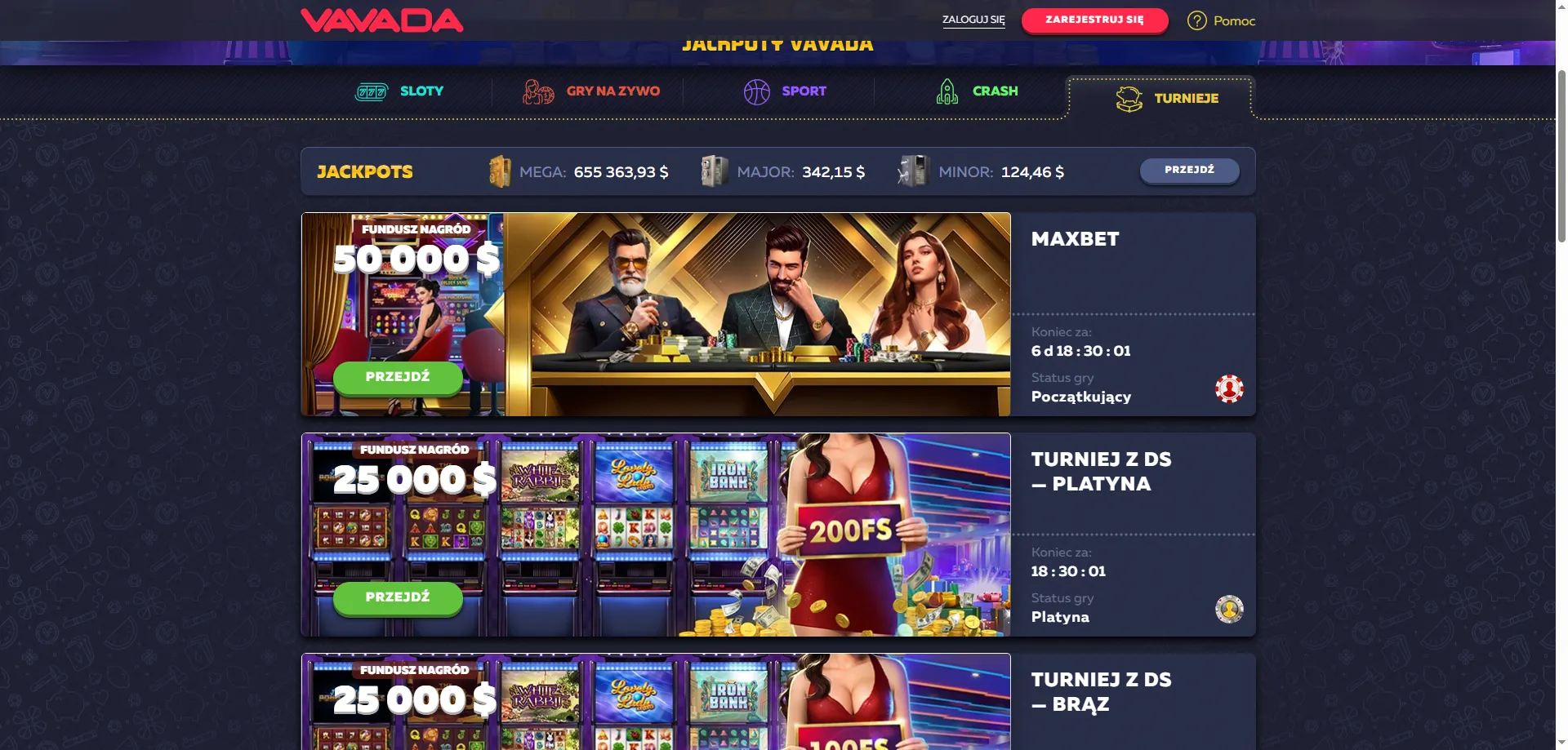 Vavada Casino bonus powitalny 100% do 5000 PLN + 100 free spin&oacute;w